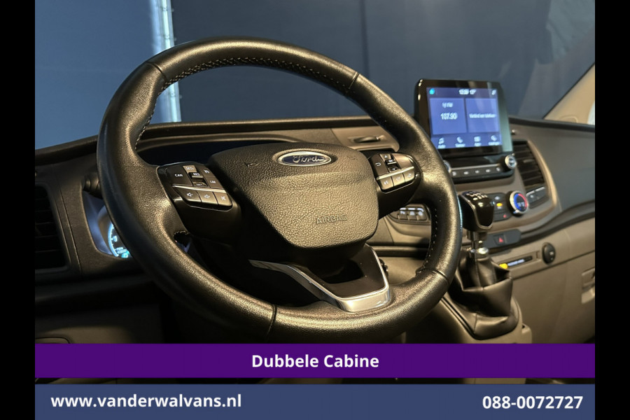 Ford Transit Custom 2.0 TDCI 131pk L2H1 Dubbele Cabine Euro6 Airco | 5-Zits | Camera | Apple Carplay | LED | 2800kg Trekhaak Android Auto, Cruisecontrol, Parkeersensoren, Stoelverwarming, Verwarmde voorruit, Dakdragers