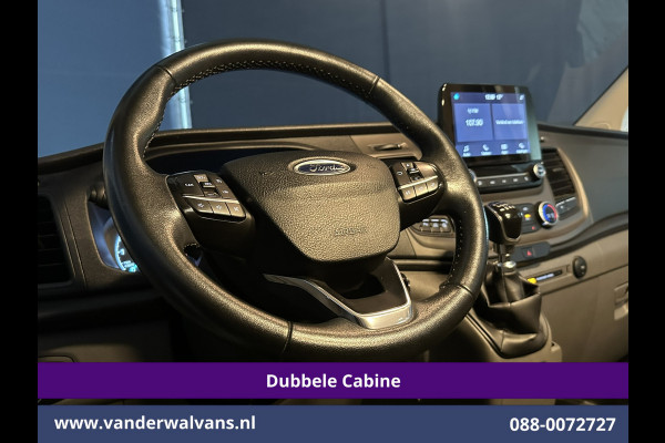 Ford Transit Custom 2.0 TDCI 131pk L2H1 Dubbele Cabine Euro6 Airco | 5-Zits | Camera | Apple Carplay | LED | 2800kg Trekhaak Android Auto, Cruisecontrol, Parkeersensoren, Stoelverwarming, Verwarmde voorruit, Dakdragers