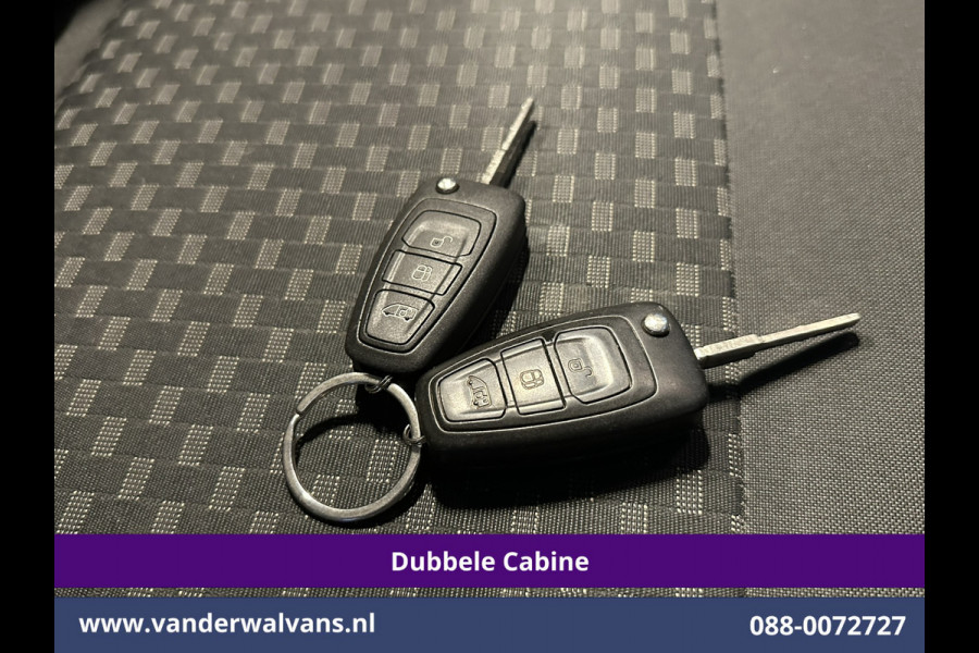 Ford Transit Custom 2.0 TDCI 131pk L2H1 Dubbele Cabine Euro6 Airco | 5-Zits | Camera | Apple Carplay | LED | 2800kg Trekhaak Android Auto, Cruisecontrol, Parkeersensoren, Stoelverwarming, Verwarmde voorruit, Dakdragers