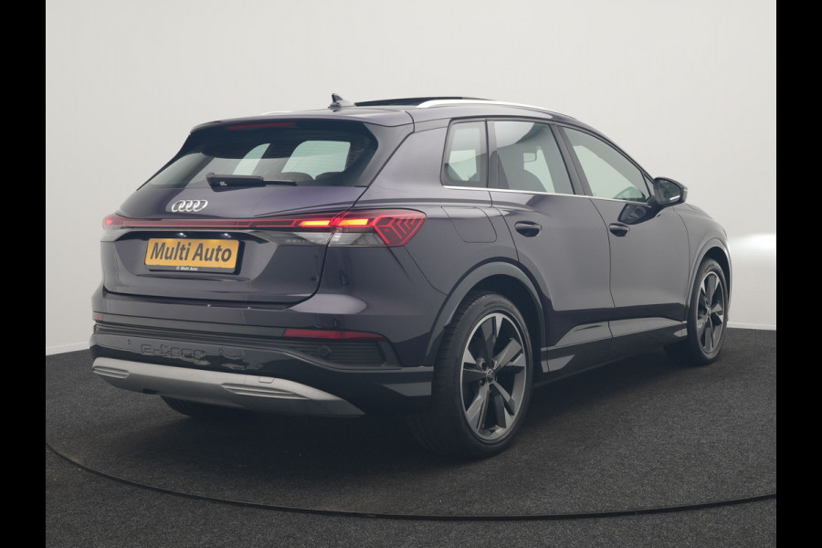 Audi Q4 e-tron 45 S Line 82 kWh 286pk Dealer O.H. | Trekhaak Af Fabriek | Panodak | Adaptive Cruise | Warmtepomp | Camera | Sonos Audio | Sportstoelen Verwarmd | Keyless | Blis | Apple Carplay | Navigatie | DAB |