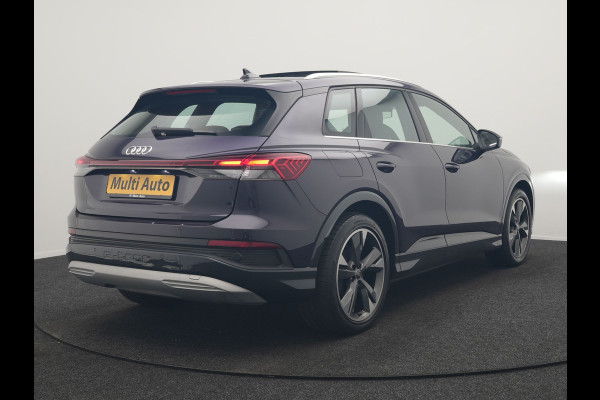 Audi Q4 e-tron 45 S Line 82 kWh 286pk Dealer O.H. | Trekhaak Af Fabriek | Panodak | Adaptive Cruise | Warmtepomp | Camera | Sonos Audio | Sportstoelen Verwarmd | Keyless | Blis | Apple Carplay | Navigatie | DAB |