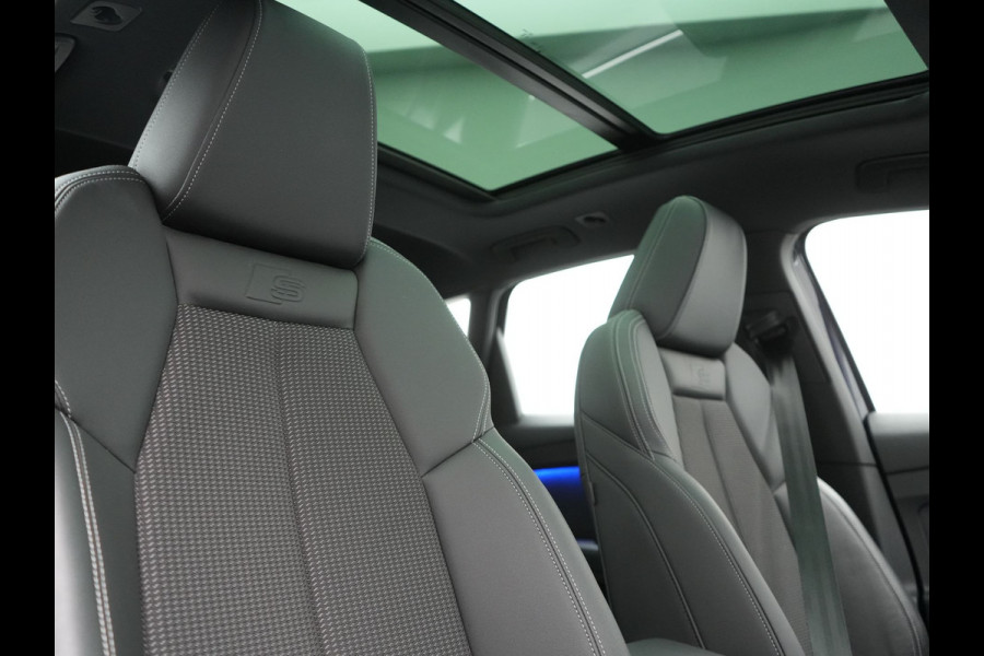 Audi Q4 e-tron 45 S Line 82 kWh 286pk Dealer O.H. | Trekhaak Af Fabriek | Panodak | Adaptive Cruise | Warmtepomp | Camera | Sonos Audio | Sportstoelen Verwarmd | Keyless | Blis | Apple Carplay | Navigatie | DAB |