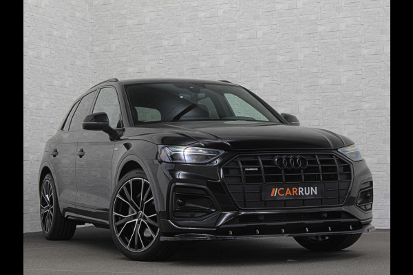 Audi Q5 50 TFSI e 300PK | Luchtvering | B&O Sound | Leder | Carbon | Sportstoelen | Carplay | 11-2022 | Zwarte Hemel | Standkachel | Stoelverwarming | 3-Zone Clima | Black-Optic | Zonwering | Virtual Cockpit | LED | Autom. Achterklep | Bovag Garantie |