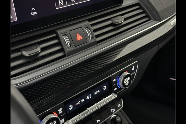 Audi Q5 50 TFSI e 300PK | Luchtvering | B&O Sound | Leder | Carbon | Sportstoelen | Carplay | 11-2022 | Zwarte Hemel | Standkachel | Stoelverwarming | 3-Zone Clima | Black-Optic | Zonwering | Virtual Cockpit | LED | Autom. Achterklep | Bovag Garantie |