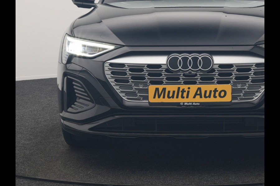Audi Q8 e-tron 55 Quattro S Edition 114 kWh 408pk Dealer O.H. | Panodak | Luchtvering | Adaptive Cruise | Head Up | Bang & Olufsen | 360 Camera | Lederen Sportstoelen Verwarmd | Matrix LED | Keyless | Apple Carplay | Navigatie | DAB |