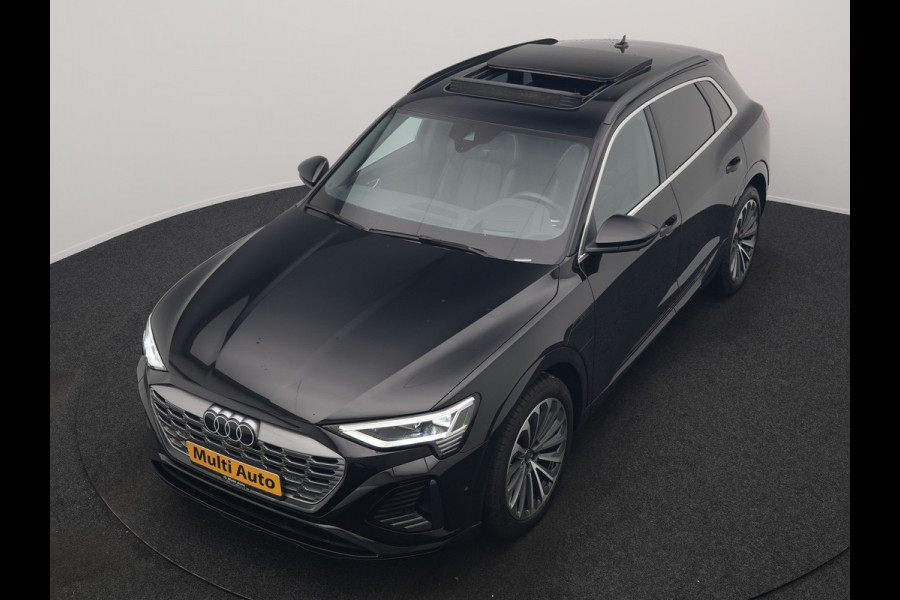 Audi Q8 e-tron 55 Quattro S Edition 114 kWh 408pk Dealer O.H. | Panodak | Luchtvering | Adaptive Cruise | Head Up | Bang & Olufsen | 360 Camera | Lederen Sportstoelen Verwarmd | Matrix LED | Keyless | Apple Carplay | Navigatie | DAB |