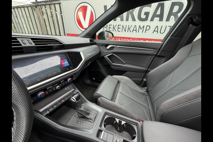 Audi Q3 Sportback 45 TFSI e S Edition 20"/B&O/Panoramadak/Leder/Matrix LED/Dodehoek/Adaptieve cruise/Sfeerverlichting/Camera/Elektrische klep