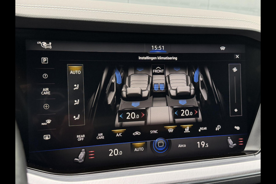 Volkswagen Touareg 3.0 TSi eHybrid 4MOTION 20"/Panoramadak/Trekhaak/Luchtvering/Leder/Stuur + voorruit + stoelverwarming v+a/Dodehoek/Adaptieve cruise