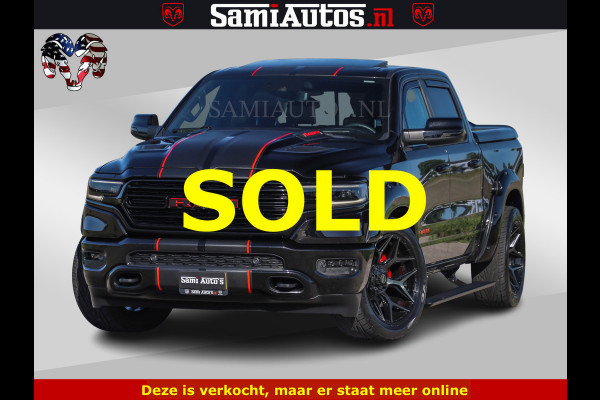 Dodge Ram HULK 5.7 V8 402PK | LIMITED EDITION | HUD | LUCHTVERING | BLACK ON BLACK | STRIPING | WIDE BODY | BREDE WIELEN | BOM VOL CREW CAB DUBBELE CAINE 5 PERSOONS UITVOERING | TOP STAAT |