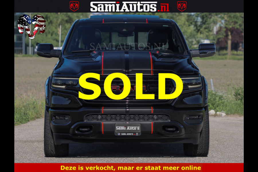 Dodge Ram HULK 5.7 V8 402PK | LIMITED EDITION | HUD | LUCHTVERING | BLACK ON BLACK | STRIPING | WIDE BODY | BREDE WIELEN | BOM VOL CREW CAB DUBBELE CAINE 5 PERSOONS UITVOERING | TOP STAAT |