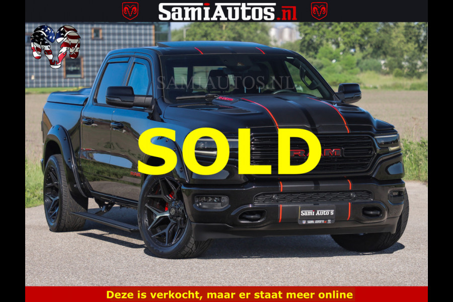 Dodge Ram HULK 5.7 V8 402PK | LIMITED EDITION | HUD | LUCHTVERING | BLACK ON BLACK | STRIPING | WIDE BODY | BREDE WIELEN | BOM VOL CREW CAB DUBBELE CAINE 5 PERSOONS UITVOERING | TOP STAAT |