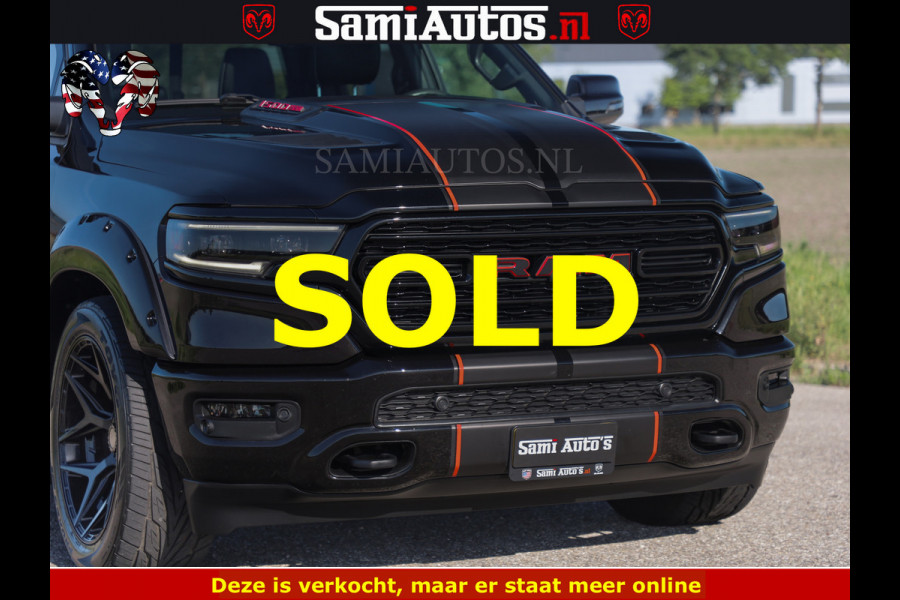 Dodge Ram HULK 5.7 V8 402PK | LIMITED EDITION | HUD | LUCHTVERING | BLACK ON BLACK | STRIPING | WIDE BODY | BREDE WIELEN | BOM VOL CREW CAB DUBBELE CAINE 5 PERSOONS UITVOERING | TOP STAAT |