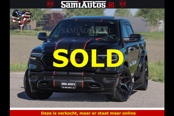 Dodge Ram HULK 5.7 V8 402PK | LIMITED EDITION | HUD | LUCHTVERING | BLACK ON BLACK | STRIPING | WIDE BODY | BREDE WIELEN | BOM VOL CREW CAB DUBBELE CAINE 5 PERSOONS UITVOERING | TOP STAAT |