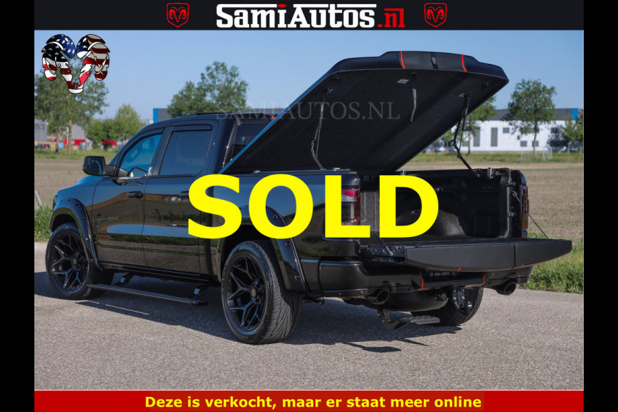 Dodge Ram HULK 5.7 V8 402PK | LIMITED EDITION | HUD | LUCHTVERING | BLACK ON BLACK | STRIPING | WIDE BODY | BREDE WIELEN | BOM VOL CREW CAB DUBBELE CAINE 5 PERSOONS UITVOERING | TOP STAAT |