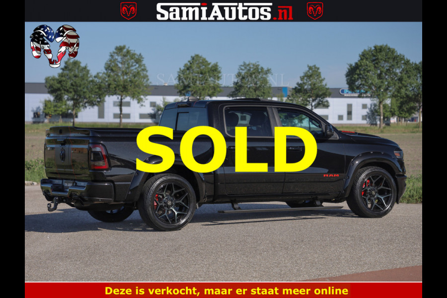 Dodge Ram HULK 5.7 V8 402PK | LIMITED EDITION | HUD | LUCHTVERING | BLACK ON BLACK | STRIPING | WIDE BODY | BREDE WIELEN | BOM VOL CREW CAB DUBBELE CAINE 5 PERSOONS UITVOERING | TOP STAAT |