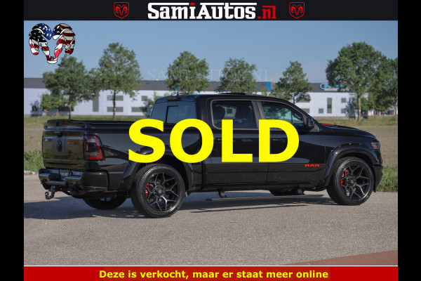 Dodge Ram HULK 5.7 V8 402PK | LIMITED EDITION | HUD | LUCHTVERING | BLACK ON BLACK | STRIPING | WIDE BODY | BREDE WIELEN | BOM VOL CREW CAB DUBBELE CAINE 5 PERSOONS UITVOERING | TOP STAAT |