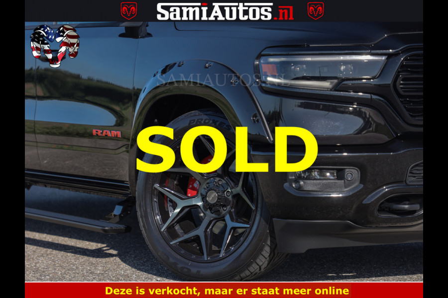 Dodge Ram HULK 5.7 V8 402PK | LIMITED EDITION | HUD | LUCHTVERING | BLACK ON BLACK | STRIPING | WIDE BODY | BREDE WIELEN | BOM VOL CREW CAB DUBBELE CAINE 5 PERSOONS UITVOERING | TOP STAAT |