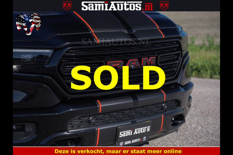 Dodge Ram HULK 5.7 V8 402PK | LIMITED EDITION | HUD | LUCHTVERING | BLACK ON BLACK | STRIPING | WIDE BODY | BREDE WIELEN | BOM VOL CREW CAB DUBBELE CAINE 5 PERSOONS UITVOERING | TOP STAAT |