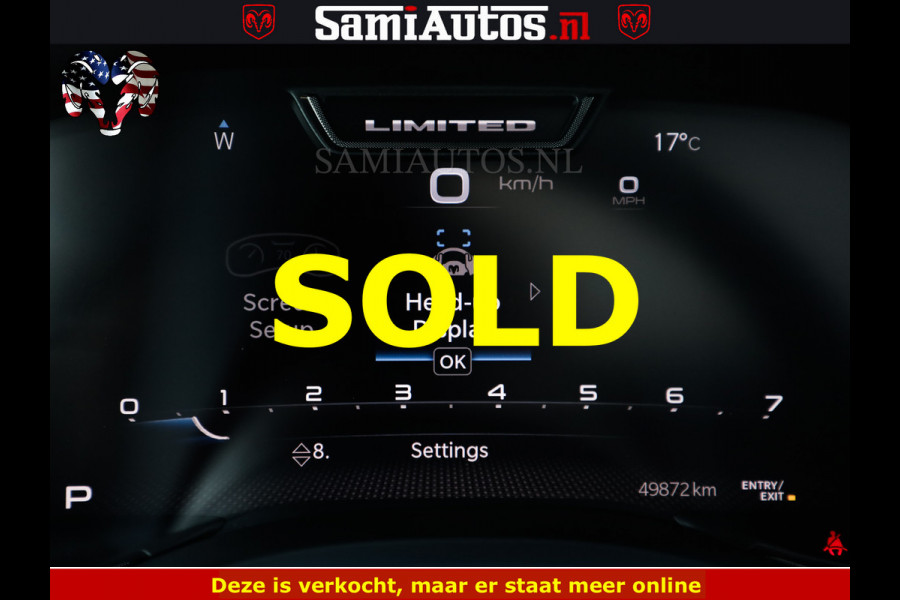 Dodge Ram HULK 5.7 V8 402PK | LIMITED EDITION | HUD | LUCHTVERING | BLACK ON BLACK | STRIPING | WIDE BODY | BREDE WIELEN | BOM VOL CREW CAB DUBBELE CAINE 5 PERSOONS UITVOERING | TOP STAAT |