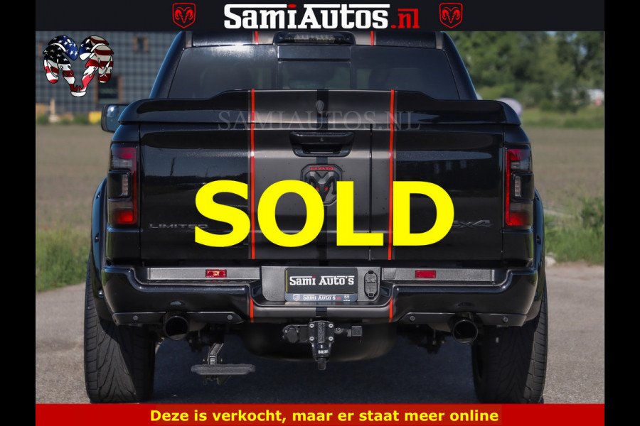 Dodge Ram HULK 5.7 V8 402PK | LIMITED EDITION | HUD | LUCHTVERING | BLACK ON BLACK | STRIPING | WIDE BODY | BREDE WIELEN | BOM VOL CREW CAB DUBBELE CAINE 5 PERSOONS UITVOERING | TOP STAAT |
