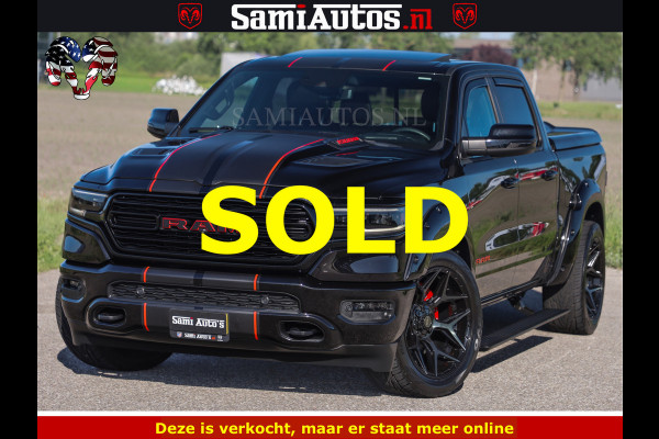 Dodge Ram HULK 5.7 V8 402PK | LIMITED EDITION | HUD | LUCHTVERING | BLACK ON BLACK | STRIPING | WIDE BODY | BREDE WIELEN | BOM VOL CREW CAB DUBBELE CAINE 5 PERSOONS UITVOERING | TOP STAAT |