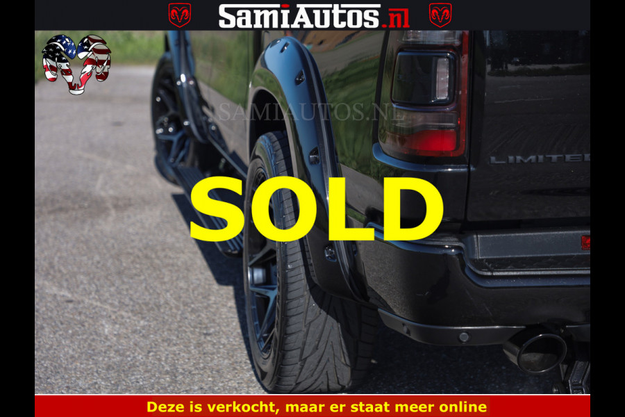 Dodge Ram HULK 5.7 V8 402PK | LIMITED EDITION | HUD | LUCHTVERING | BLACK ON BLACK | STRIPING | WIDE BODY | BREDE WIELEN | BOM VOL CREW CAB DUBBELE CAINE 5 PERSOONS UITVOERING | TOP STAAT |
