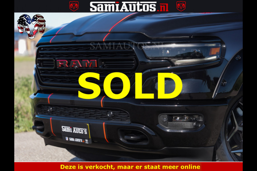 Dodge Ram HULK 5.7 V8 402PK | LIMITED EDITION | HUD | LUCHTVERING | BLACK ON BLACK | STRIPING | WIDE BODY | BREDE WIELEN | BOM VOL CREW CAB DUBBELE CAINE 5 PERSOONS UITVOERING | TOP STAAT |