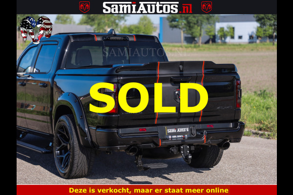 Dodge Ram HULK 5.7 V8 402PK | LIMITED EDITION | HUD | LUCHTVERING | BLACK ON BLACK | STRIPING | WIDE BODY | BREDE WIELEN | BOM VOL CREW CAB DUBBELE CAINE 5 PERSOONS UITVOERING | TOP STAAT |