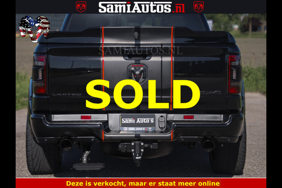 Dodge Ram HULK 5.7 V8 402PK | LIMITED EDITION | HUD | LUCHTVERING | BLACK ON BLACK | STRIPING | WIDE BODY | BREDE WIELEN | BOM VOL CREW CAB DUBBELE CAINE 5 PERSOONS UITVOERING | TOP STAAT |
