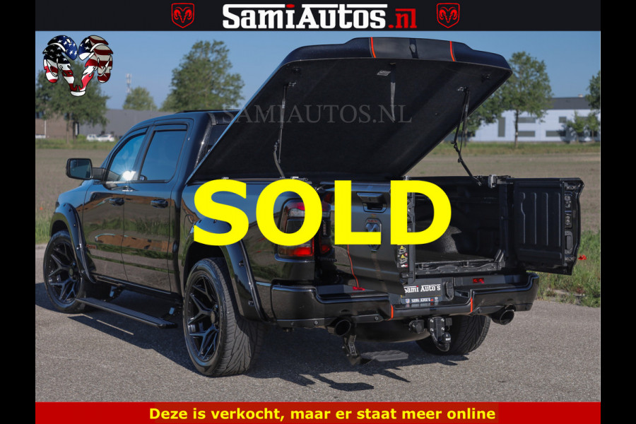 Dodge Ram HULK 5.7 V8 402PK | LIMITED EDITION | HUD | LUCHTVERING | BLACK ON BLACK | STRIPING | WIDE BODY | BREDE WIELEN | BOM VOL CREW CAB DUBBELE CAINE 5 PERSOONS UITVOERING | TOP STAAT |