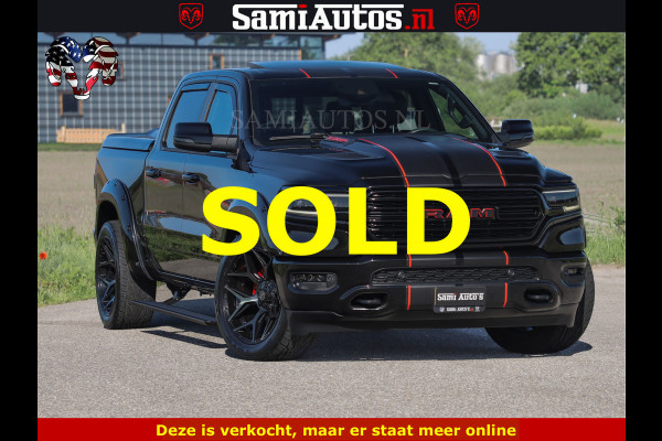 Dodge Ram HULK 5.7 V8 402PK | LIMITED EDITION | HUD | LUCHTVERING | BLACK ON BLACK | STRIPING | WIDE BODY | BREDE WIELEN | BOM VOL CREW CAB DUBBELE CAINE 5 PERSOONS UITVOERING | TOP STAAT |