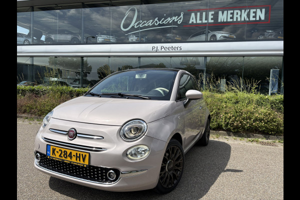 Fiat 500 1.2 Star Powder Pink Glazen panoramadak - Climate control - Parkeersensor achter - Cruise control - Mistlampen - Licht metalen velgen 16 inch - Bluetooth - Radio - Stuur multifunctioneel - Elektrische ramen - Lederen bekleding -  Extra getint glas achter