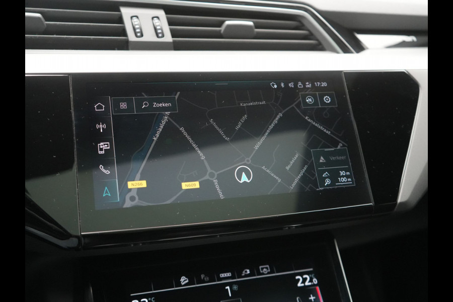 Audi e-tron 55 Quattro 2x S Line 95 kWh 408pk | Panodak | Luchtvering | Adaptive Cruise | 360 Camera | Matrix LED | Alcantara Sportstoelen Memory & Verwarmd | Apple Carplay | 22"L.M | Navigatie | DAB |