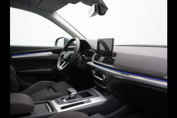 Audi Q5 50 TFSI e Pro Line PHEV 300pk Dealer O.H. | Trekhaak Af Fabriek | Camera | Voorstoelen Verwarmd | Sfeerverlichting | Virtual Cockpit | Navigatie | Cruise Control | DAB | 19"L.M | Plug In Hybrid |