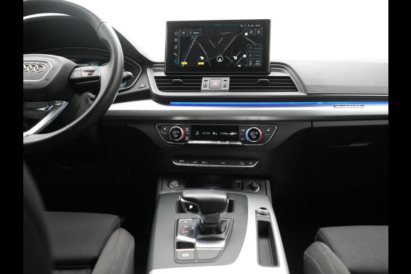 Audi Q5 50 TFSI e Pro Line PHEV 300pk Dealer O.H. | Trekhaak Af Fabriek | Camera | Voorstoelen Verwarmd | Sfeerverlichting | Virtual Cockpit | Navigatie | Cruise Control | DAB | 19"L.M | Plug In Hybrid |