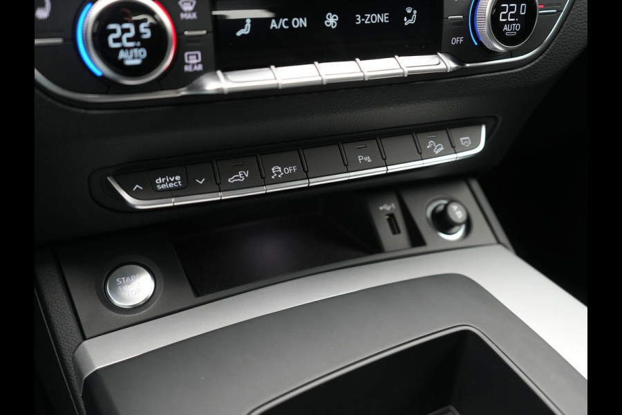 Audi Q5 50 TFSI e Pro Line PHEV 300pk Dealer O.H. | Trekhaak Af Fabriek | Camera | Voorstoelen Verwarmd | Sfeerverlichting | Virtual Cockpit | Navigatie | Cruise Control | DAB | 19"L.M | Plug In Hybrid |