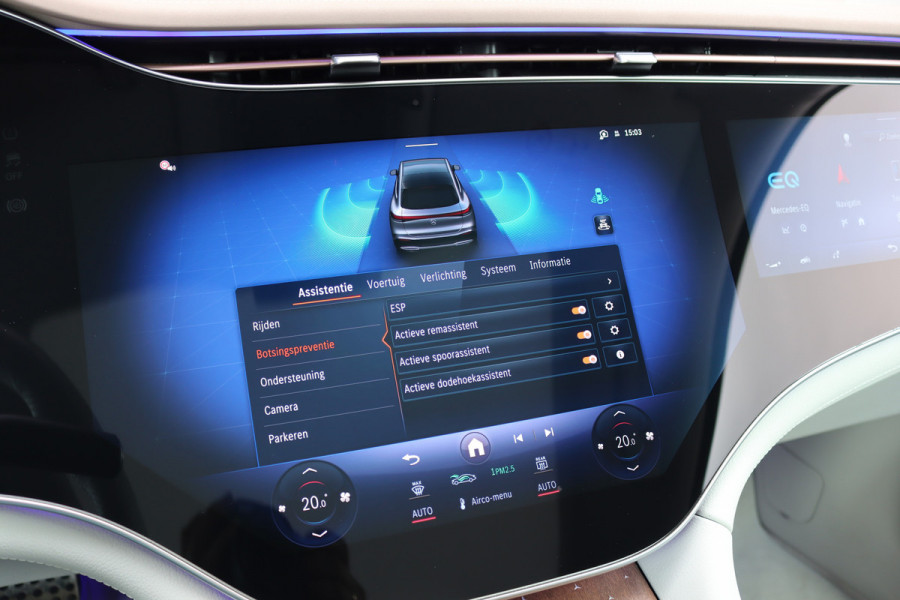 Mercedes-Benz EQS SUV 450+ AMG Line 118 kWh | Luchtvering | Hyperscreen | Achterasbesturing | Massage | Stoelventilatie | Distronic+ | Burmester | Augmented Reality HUD | Digital Light | Surround Camera |