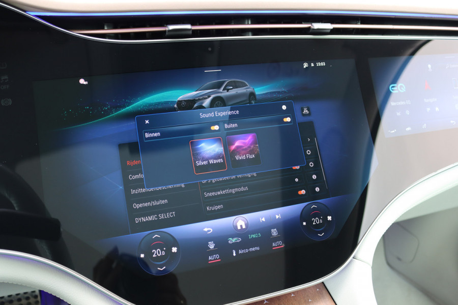 Mercedes-Benz EQS SUV 450+ AMG Line 118 kWh | Luchtvering | Hyperscreen | Achterasbesturing | Massage | Stoelventilatie | Distronic+ | Burmester | Augmented Reality HUD | Digital Light | Surround Camera |