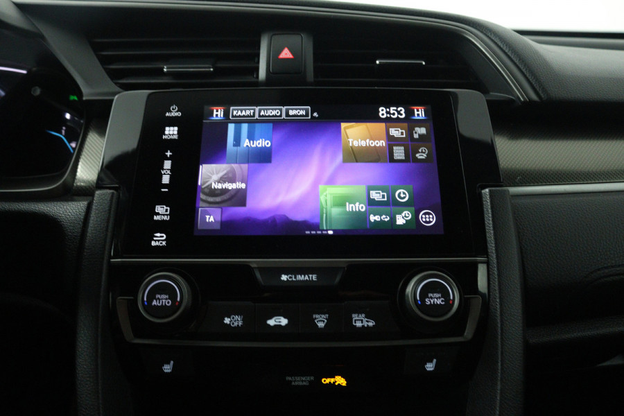 Honda Civic 1.0 i-VTEC Elegance (TREKHAAK, DIGITALE COCKPIT, CAMERA, STOELVERWARMING, CRUISE ADAPTIEF, PARKEERSENSOREN)