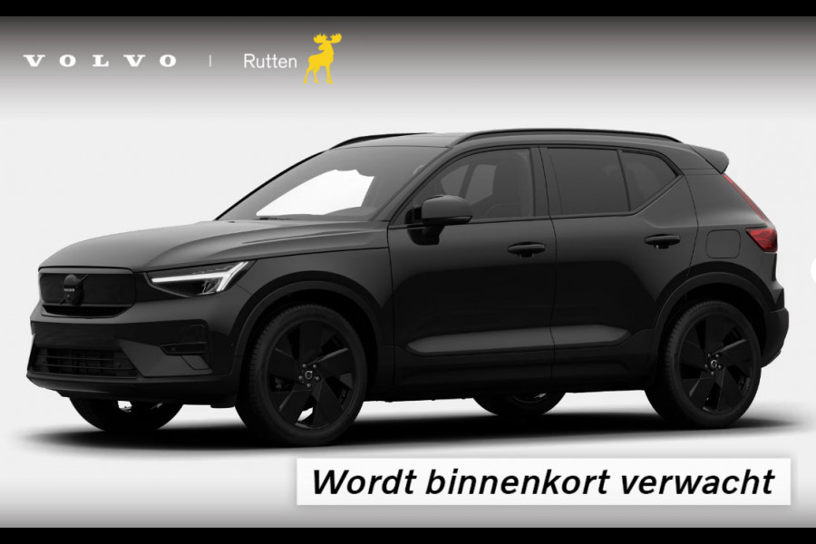Volvo EX40 Twin Motor Ultra Black Edition Europa 82 kWh Panoramadak / Adaptive cruise control / 360 Camera / Elektrisch bedienbare stoelen met geheugen / Apple Carplay / Android auto /