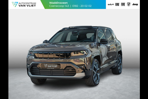 Jeep Compass First Edition 74 kWh | Direct leverbaar | Adapt. Cruise | Camera | Carplay | 20" | Elektr. A-Klep | Navi | Winter Pack | Schuif/Kanteldak | Premium Pack | Conv. Pack | Warmtepomp