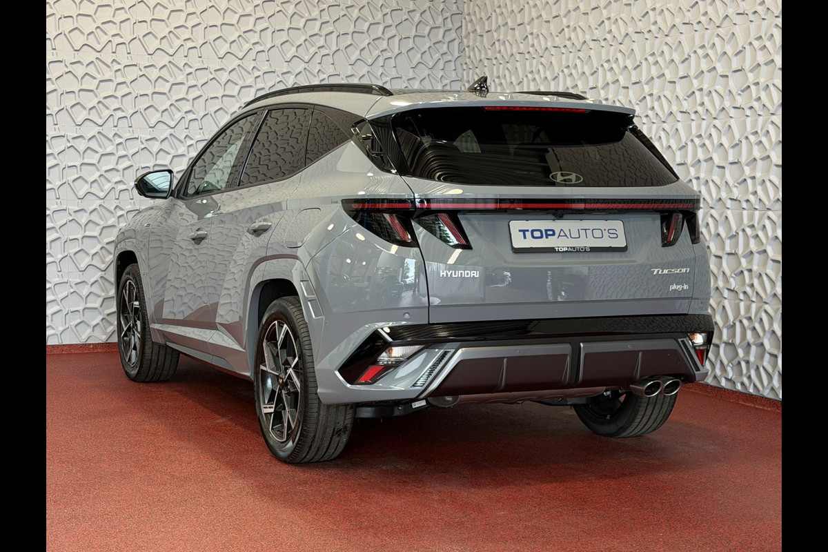 Hyundai Tucson NIEUWE AUTO 1.6 T-GDI PHEV N-LINE SKY PANO. 360.CAMERA ELEK.KLEP ELEK.STOEL/GEHEUG.VERWARMD SUBWFR 19''LMV ZWARTE HEMEL STUURVER PLUG IN HYBRIDE