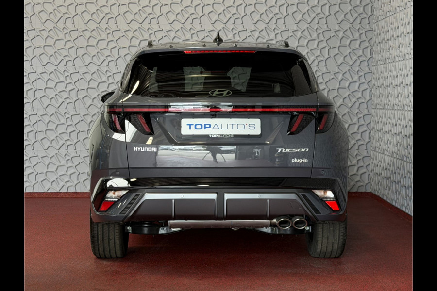 Hyundai Tucson ONGEBRUIKTE AUTO 1.6 T-GDI PHEV N-LINE CAMERA ELEK.KLEP ELEK.STOEL/GEHEUG.VERW/GEKOELD SUBWFR 19''LMV ZWARTE HEMEL STUURVERW. PLUG IN HYBRIDE