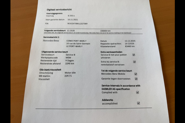 Mercedes-Benz B-Klasse 250 e 17"/Panoramadak/Trekhaak/Head-up/Dodehoek/Adaptieve cruise/Camera/Stoelverwarming/Sfeerverlichting/Apple Carplay & Android Auto