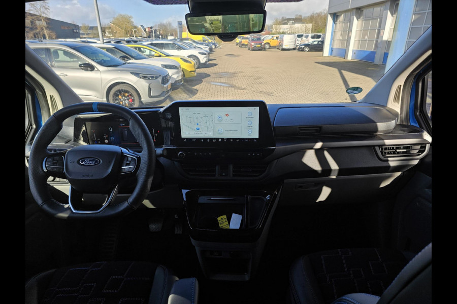 Ford Transit Custom 320 2.5 PHEV L1H1 MS-RT DC Trekhaak! | Dubbele Cabine | Dubbele zijschuifdeur | Keyless entry | Lederen sportstoelen | Elektrische zijschuifdeur | Virtual cockpit | Fabrieksgarantie tm. 16-04-2029