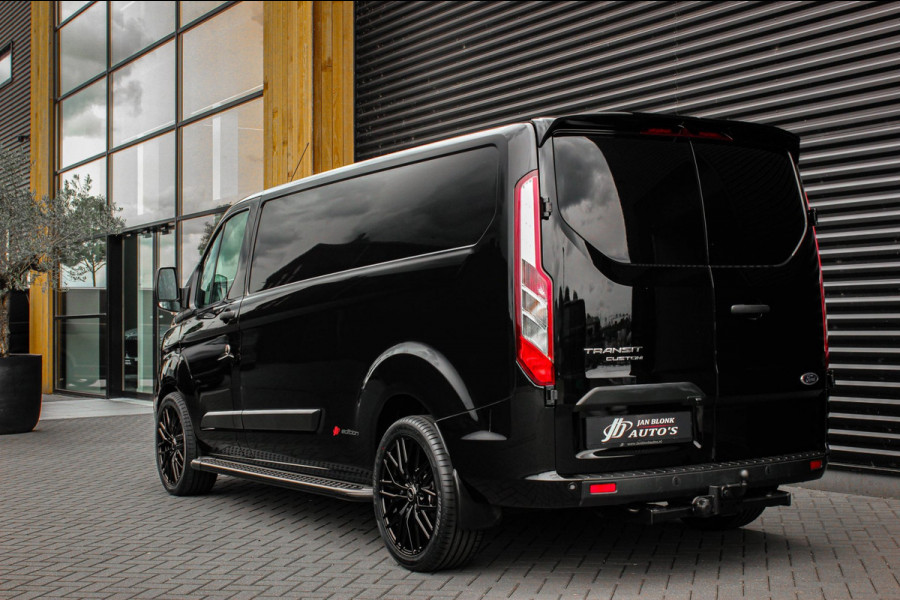 Ford Transit Custom 300 2.0 TDCI L2H1 JB-EDITION / 130PK AUTOMAAT / FULL BLACK / RAPTOR GRILL / SIDE-BARS / TREKHAAK /APPLECARPLAY