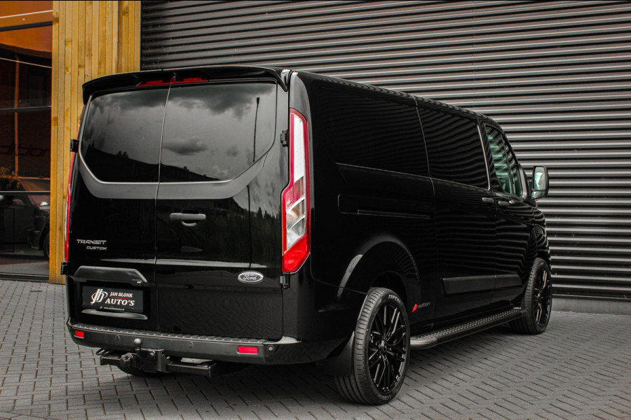Ford Transit Custom 300 2.0 TDCI L2H1 JB-EDITION / 130PK AUTOMAAT / FULL BLACK / RAPTOR GRILL / SIDE-BARS / TREKHAAK /APPLECARPLAY