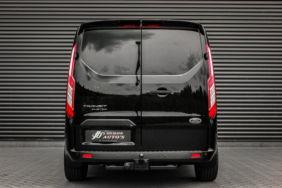 Ford Transit Custom 300 2.0 TDCI L2H1 JB-EDITION / 130PK AUTOMAAT / FULL BLACK / RAPTOR GRILL / SIDE-BARS / TREKHAAK /APPLECARPLAY