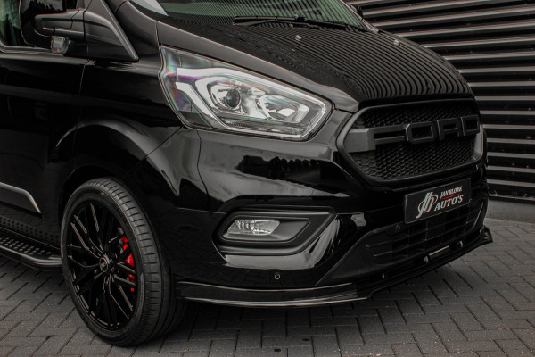 Ford Transit Custom 300 2.0 TDCI L2H1 JB-EDITION / 130PK AUTOMAAT / FULL BLACK / RAPTOR GRILL / SIDE-BARS / TREKHAAK /APPLECARPLAY