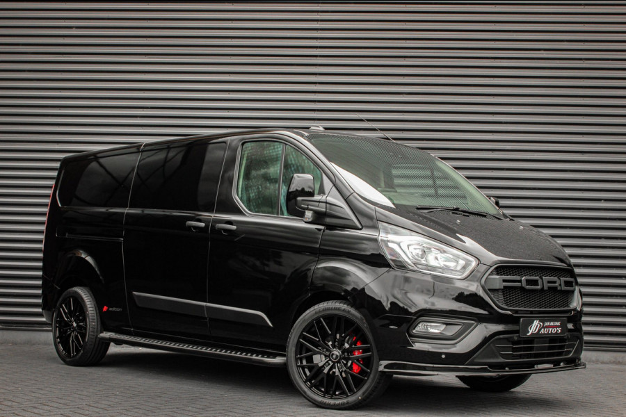 Ford Transit Custom 300 2.0 TDCI L2H1 JB-EDITION / 130PK AUTOMAAT / FULL BLACK / RAPTOR GRILL / SIDE-BARS / TREKHAAK /APPLECARPLAY